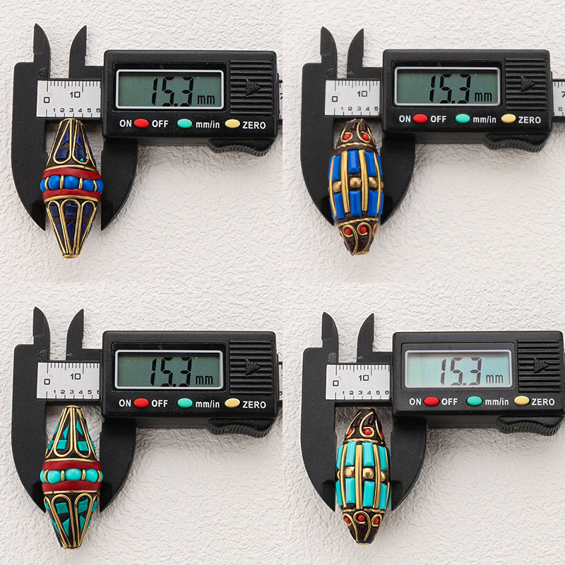 Handmade Indonesia Beads Brass Clay Tibetan Styles Bead for DIY jewlery Making