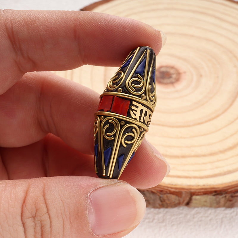 Brass Wires Clay Beads Indonesian Style Turquoise Coral Handmade Bead