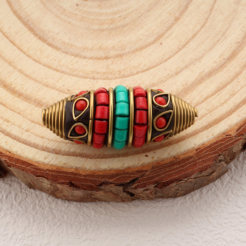 High Quality Indonesia Beads For DIY Jewelry Making Coral Brass Beads