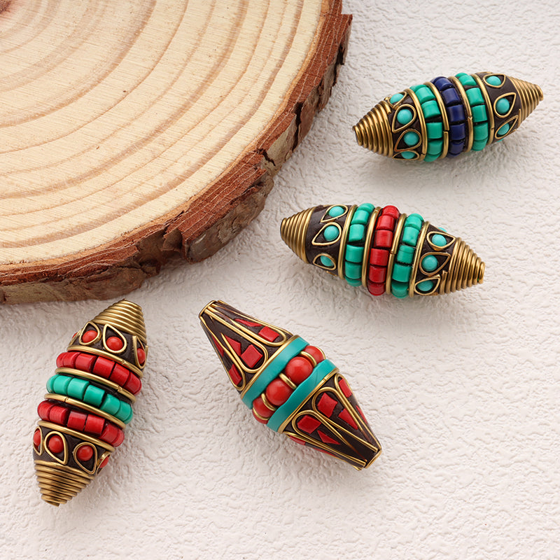 High Quality Indonesia Beads For DIY Jewelry Making Coral Brass Beads