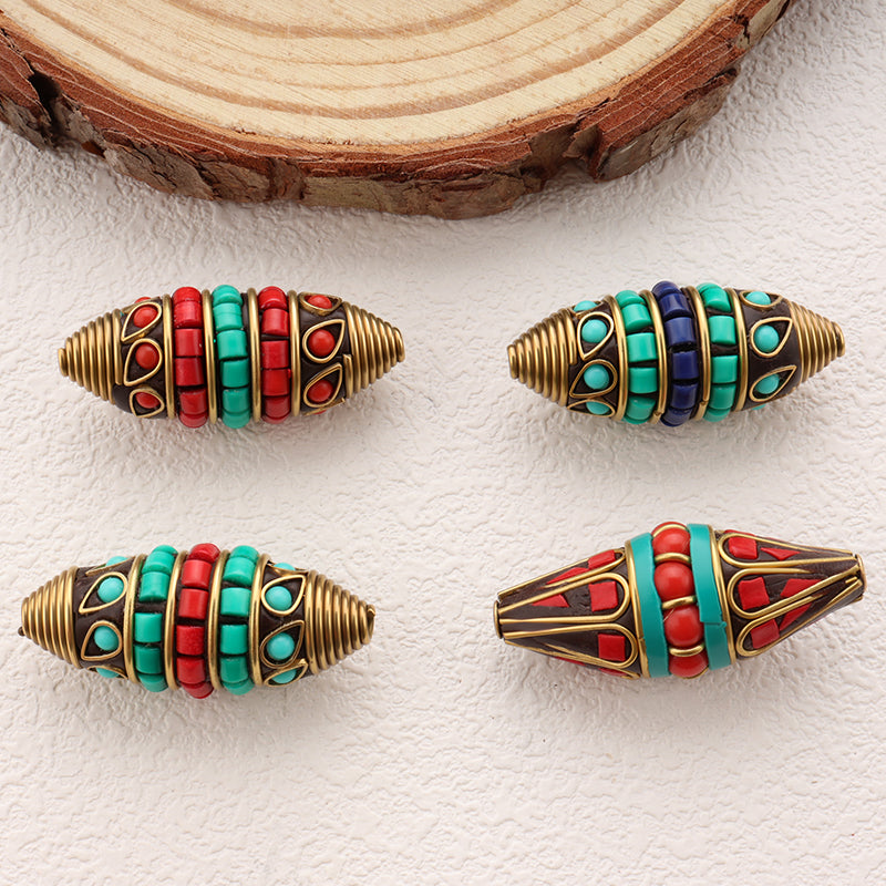 High Quality Indonesia Beads For DIY Jewelry Making Coral Brass Beads