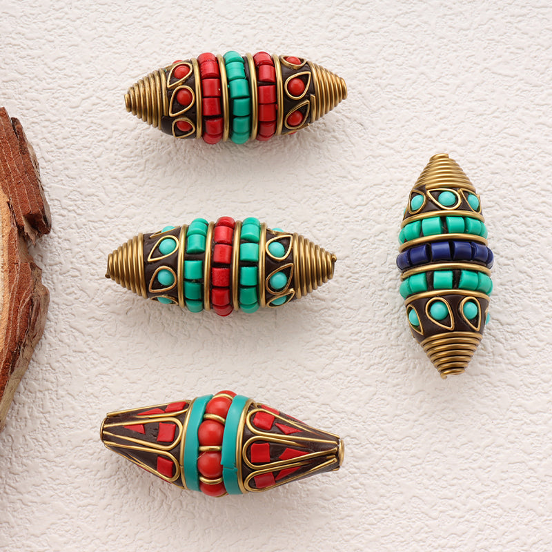 High Quality Indonesia Beads For DIY Jewelry Making Coral Brass Beads