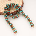 Indonesia Bead Strands Coral Turquoise Brass Clay Beads For DIY Jewelry