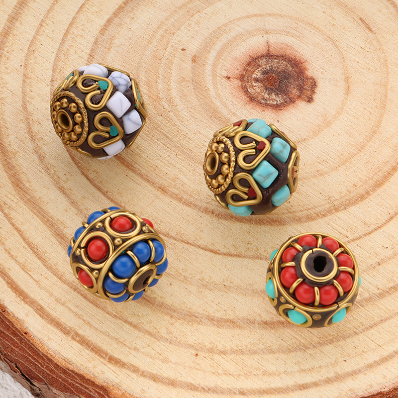 Handmade Brass Clay Beads Delicate Quality Coral Beads for DIY jewelry Making