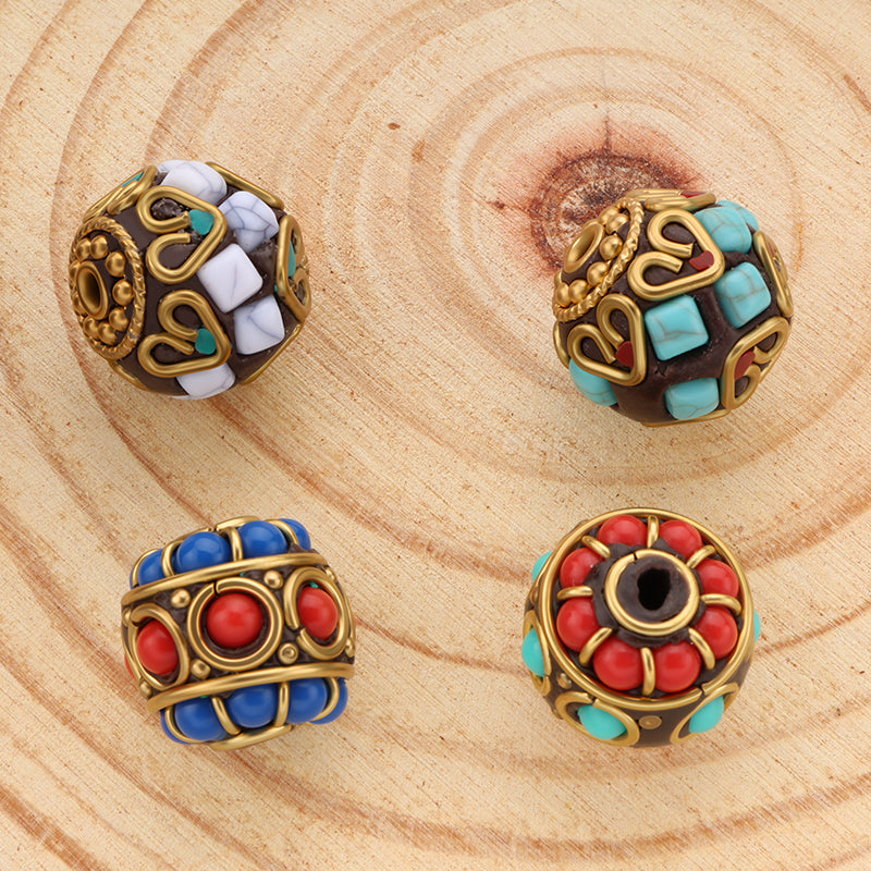 Handmade Brass Clay Beads Delicate Quality Coral Beads for DIY jewelry Making