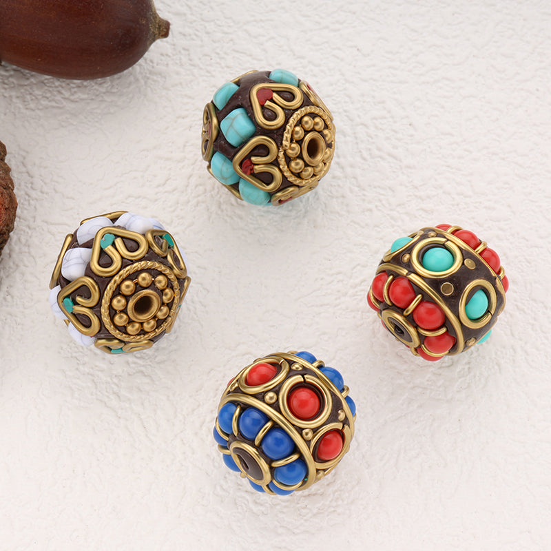 Handmade Brass Clay Beads Delicate Quality Coral Beads for DIY jewelry Making