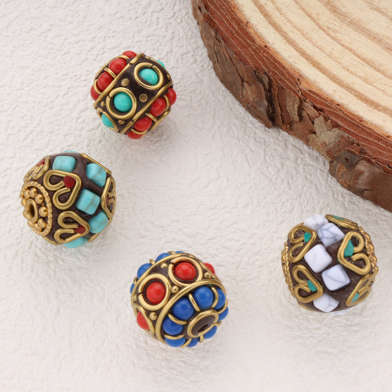 Handmade Brass Clay Beads Delicate Quality Coral Beads for DIY jewelry Making