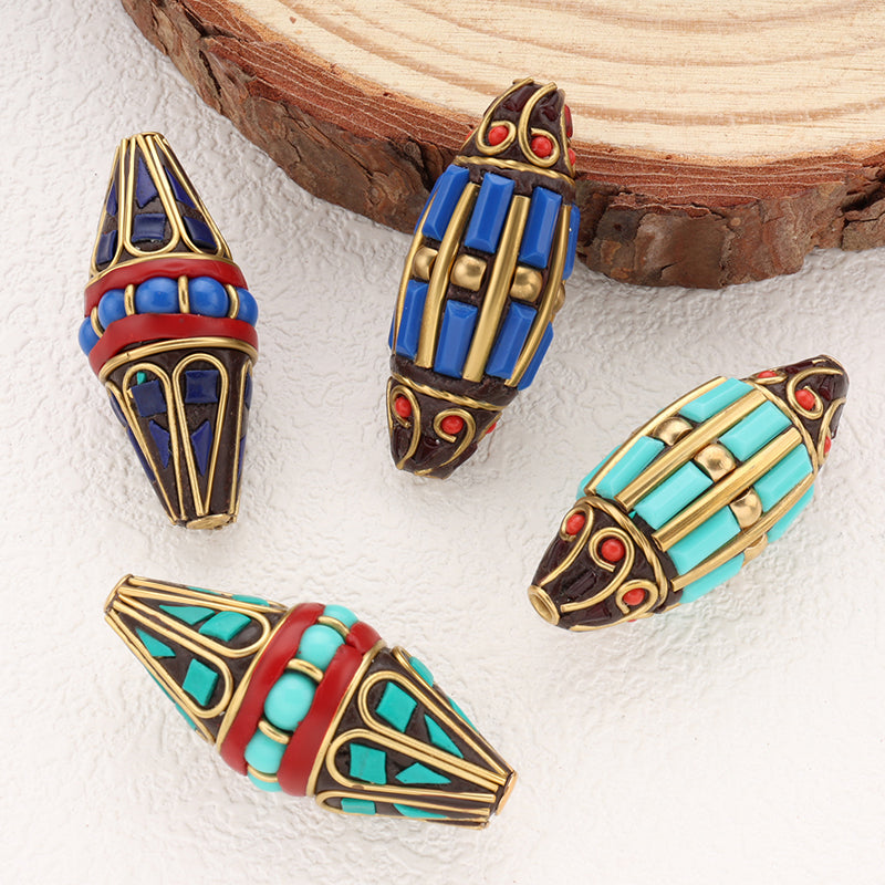 Top Quality Indonesian Beads Clay Brass Beads For DIY Jewelry Making